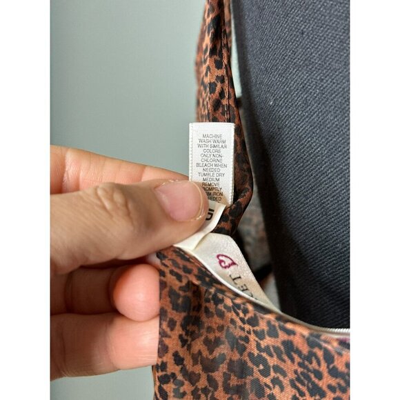 VTG Victoria's Secret Women's Large Y2K 90s Leopard Semi-Sheer Babydoll Top - Picture 7 of 11